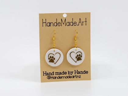 Golden Paw Earrings