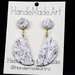 white marble  earrings