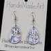 white/silver marble drops with flower