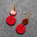 Red- gold earrings