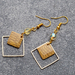 dangling square earrings