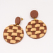 brown clay- weave earrings