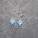 Shiny Blue Polymer Clay Earrings