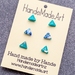 Triple Turquoise Triangle Stud Earrings