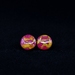 Pink& Gold Polymer Clay Stud Earrings