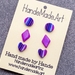 Triple Purple & Pink Stud Earrings