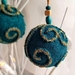 Teal Blue Christmas Ornament, Christmas Baubles, Tree Decoration, Decorative Balls