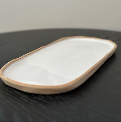 Long ceramic tray