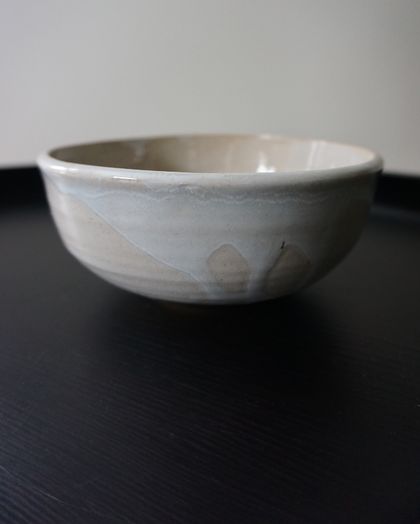 Blue grey drippy bowl #2