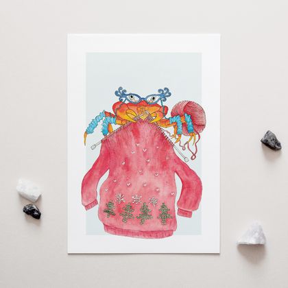 Cathy the Crab – A4 Art Print