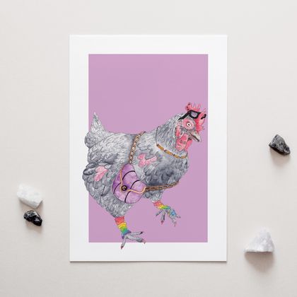 Clarice the Chicken – A4 Art Print