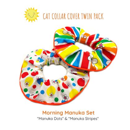 Reflective Cat Scrunchie - Morning Manuka Twin Pack