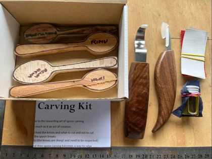 Tea spoon carving kit