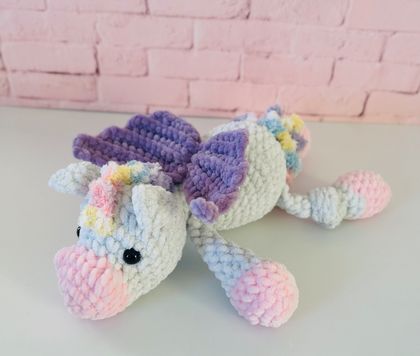 Pearl Pegasus - Knotted Crochet Plushie