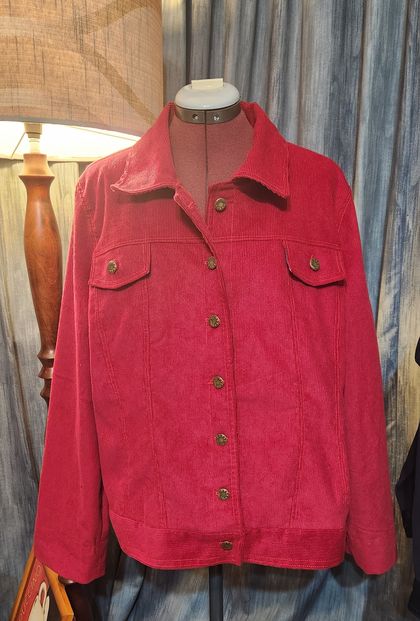 1 off - Raspberry slim line jean jacket size 22