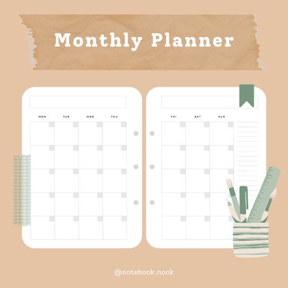 Monthly Planner Set