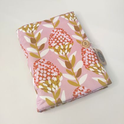 Custom Fabric Notebook - Pink Flora