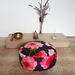 Meditation cushion - pink flower on black