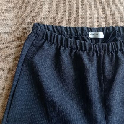 Grey Pinstripe Shorts - boys 14/mens XXS 