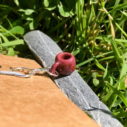 Maroon Mug | Handmade Knitting Charm