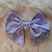 Large Hair bow -  purple cats + paw charm