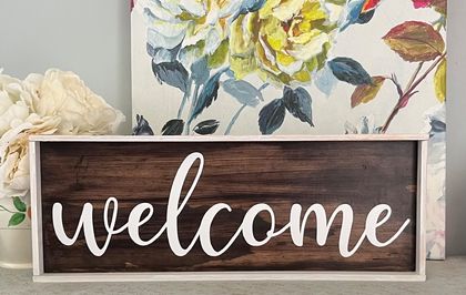 Wooden Welcome Sign