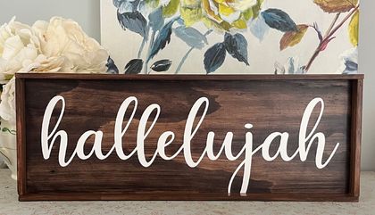 Wooden Hallelujah Sign