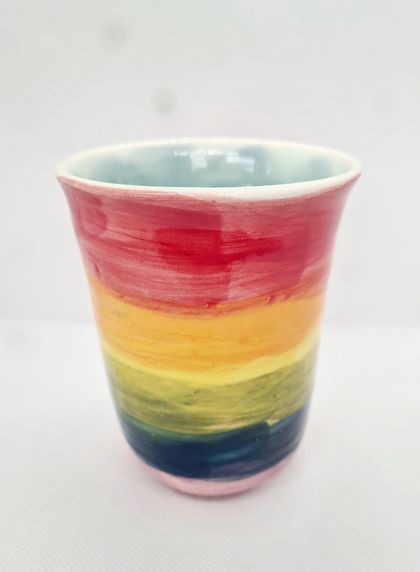 Pottery Rainbow Cup