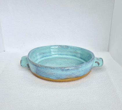 Pottery blue Topaz tapas bowl