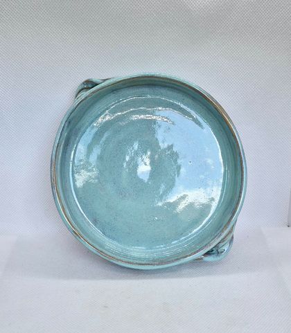 Pottery blue Topaz tapas bowl