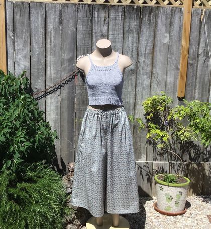 Culottes / Split skirt in combed cotton sateen