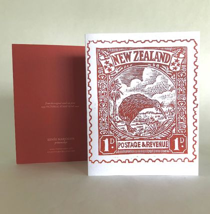 Kiwi Stamp Greeting Card