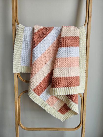 Peach Ombre Baby Blanket