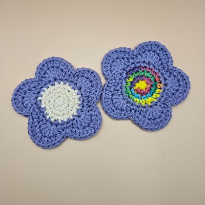 Flower coasters (Purple)