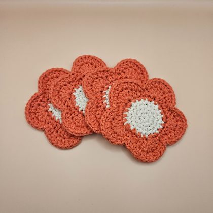 Flower coasters (Coral)