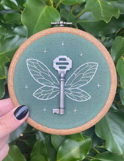 Vintage Fairy Key Embroidery