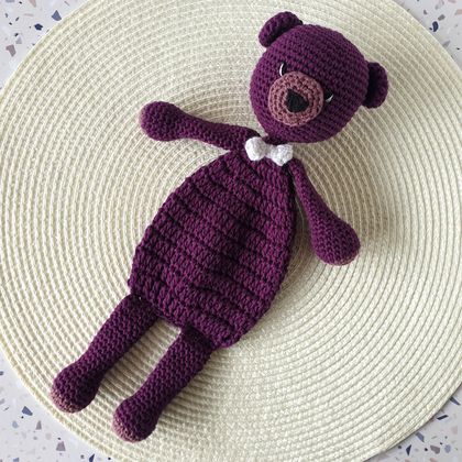 Purple Teddy Bear Lovey
