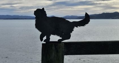 Cat on the Fence (mounted)