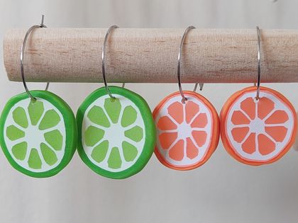 Lime Slice Hoop Earrings