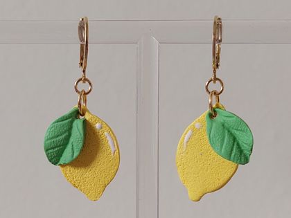 Lemon Huggie Earrings