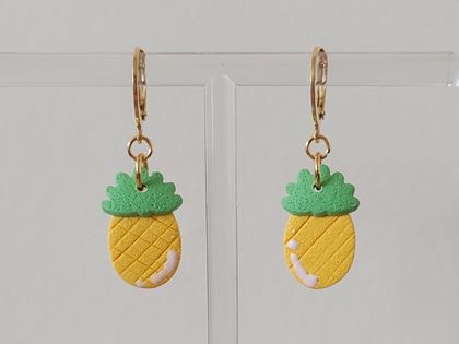 Mini Pineapple Huggie Earrings
