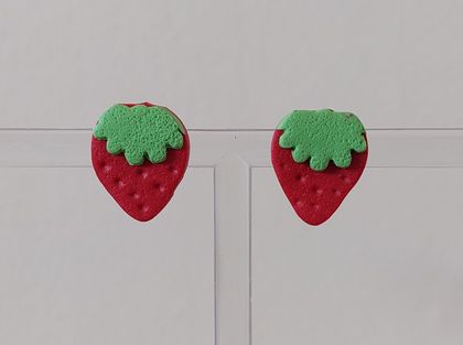 Mini Red Strawberry Studs