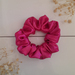 Dark Pink Satin Scrunchy Medium