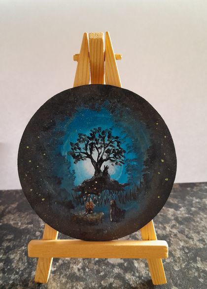 "The Clearing" round painting