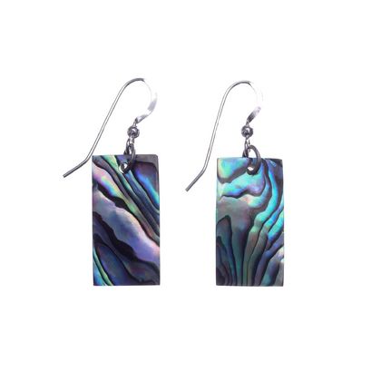 Paua Rectangle Earrings