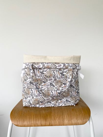 Medium Knitting / Crochet Project Bag - Crafty Print
