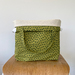 Medium Knitting / Crochet Project Bag - Green Crosses  Print