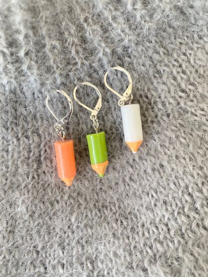 Stitch Markers / progress keepers - set of 3 - Pencils # 3