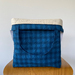 Medium Knitting / Crochet Project Bag - Blue Check  Print