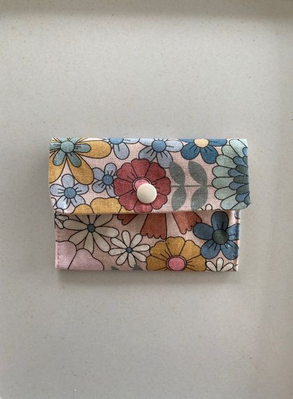 Small Notion Pouch - Vintage Flower Print
